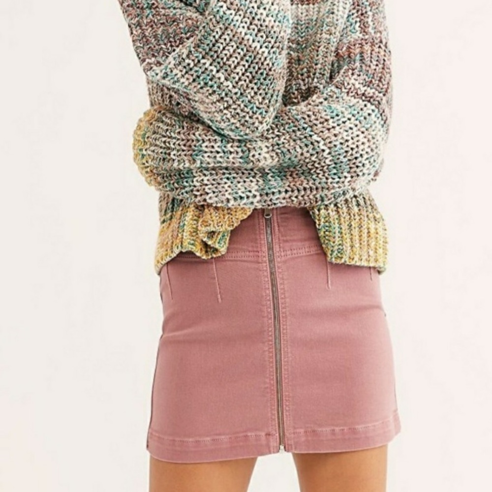 WE THE FREE Virgo Pink Mini Skirt